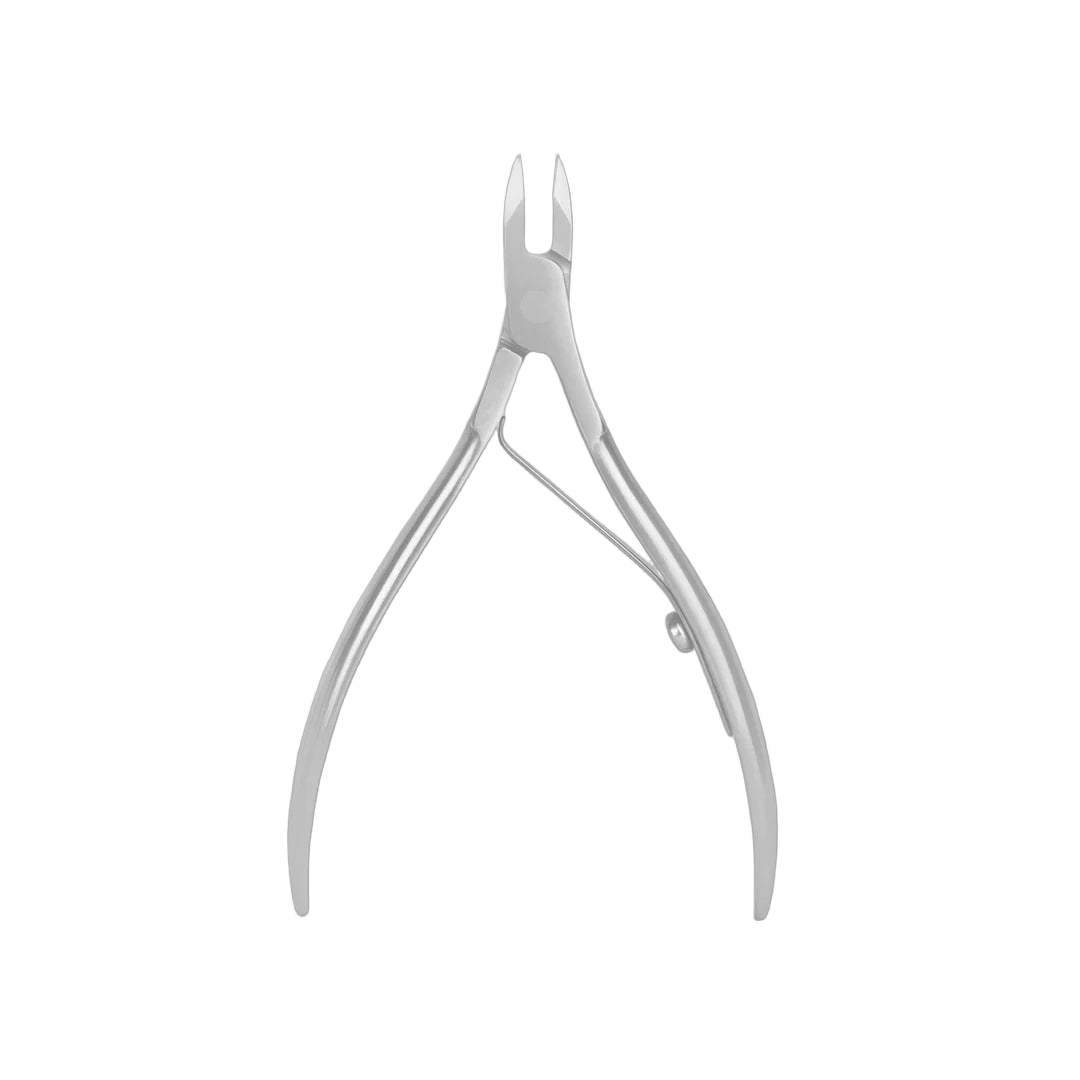 Front view of the Staleks Classic 12 stainless steel cuticle nipper on a white background.