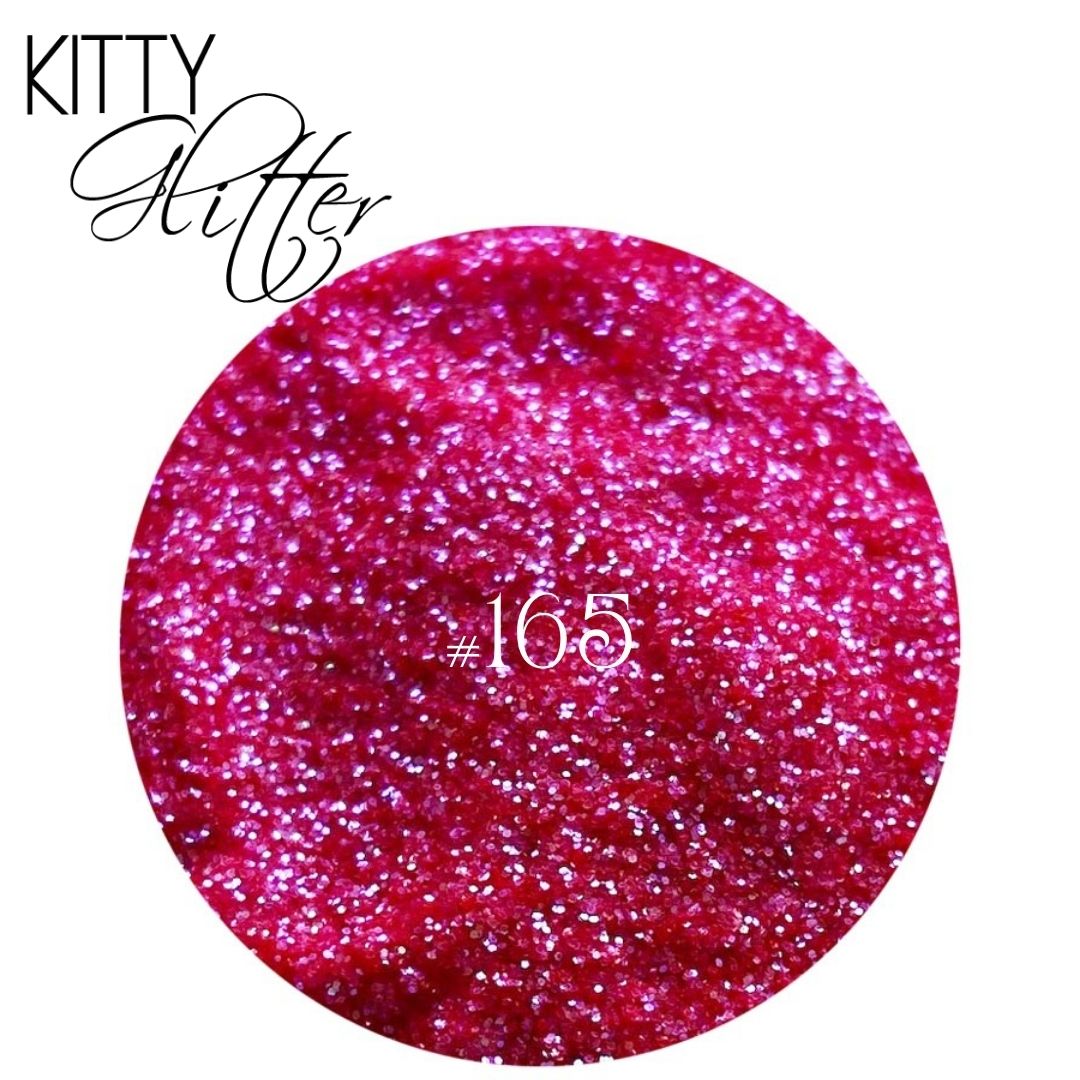 Phat Kat Kitty Glitter Iridescent Raspberry #165 5G loose nail glitter color swatch