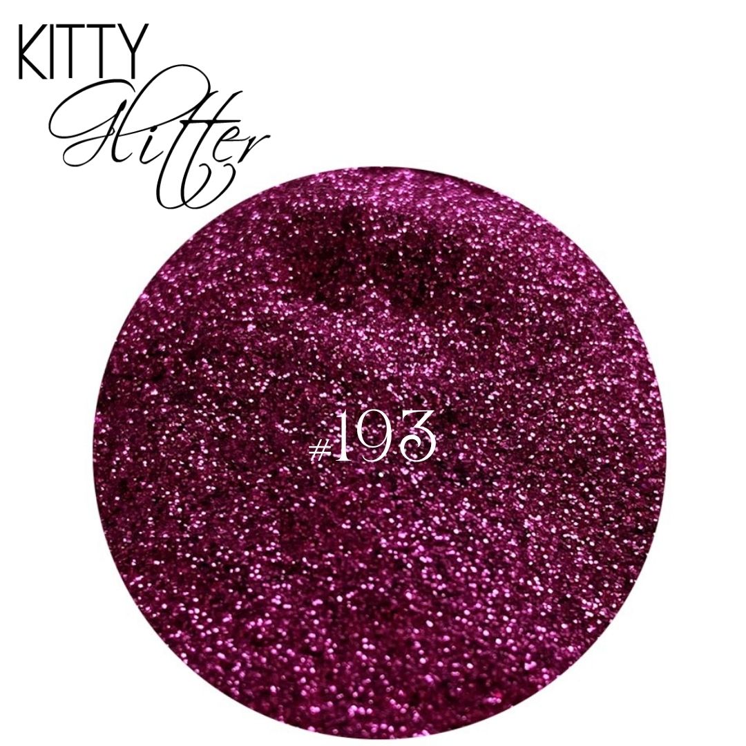 Phat Kat Kitty Glitter Magenta #193 5G loose nail glitter color swatch