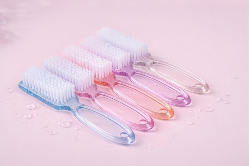 Nove Nail Scrub Brush -1pc Assorted Colors Transparent nail scrub brush