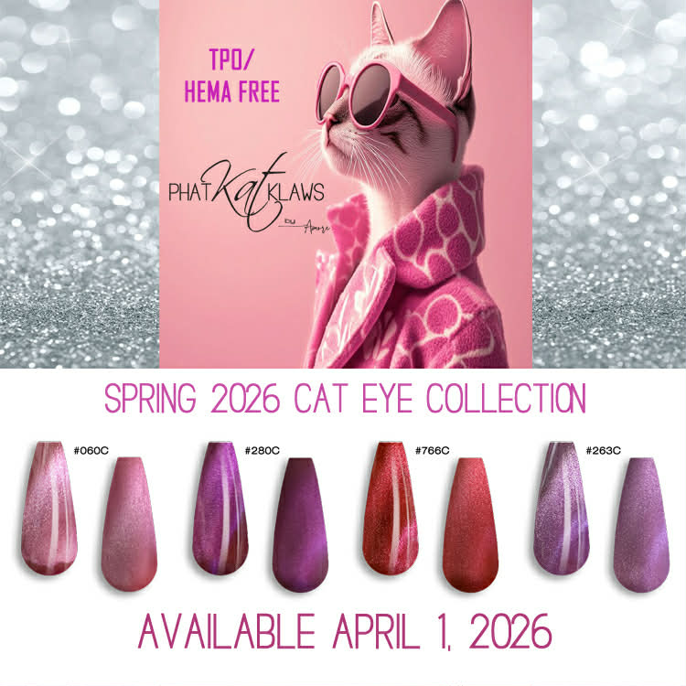 Phat Kat Gel Polish Cat Eye #280C 10ml cat eye gel polish collection promotional graphic