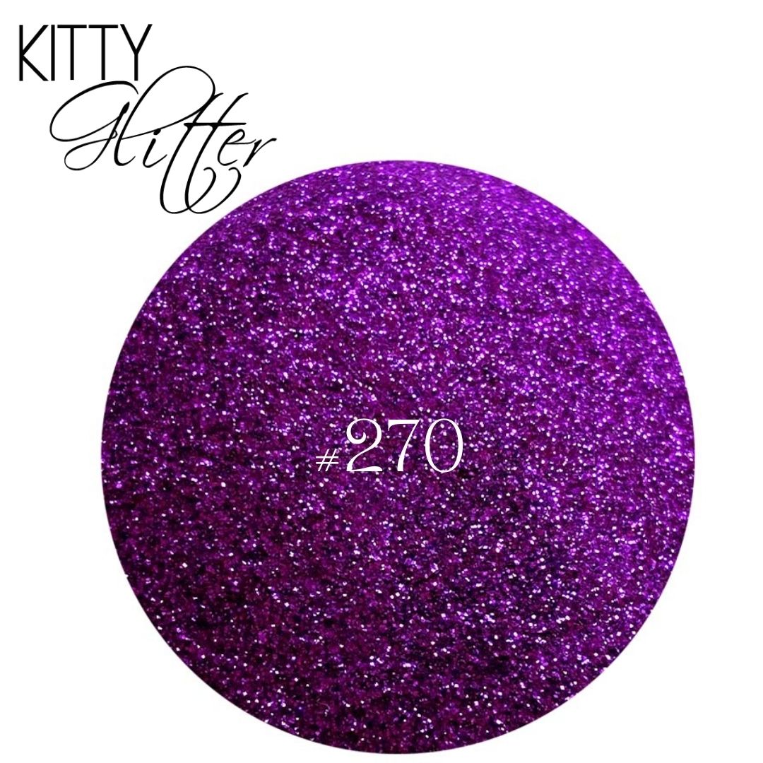 Phat Kat Kitty Glitter Royal Purple #270 5G loose nail glitter color swatch