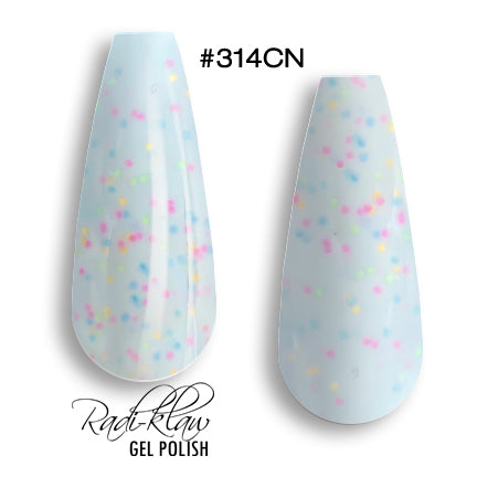 Phat Kat Gel Polish Confetti Blue #314CN 10ml confetti gel polish color swatches