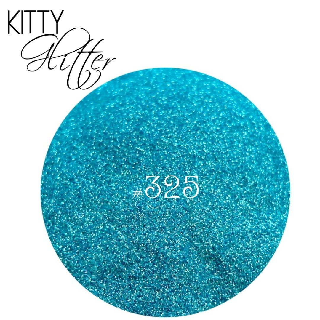 Phat Kat Kitty Glitter Ocean Blue #325 5G loose nail glitter color swatch
