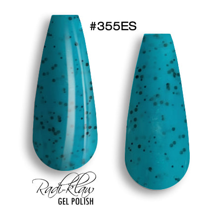 Phat Kat Gel Polish Neon Blue Eggshell #355ES 10ml speckled gel polish color swatches