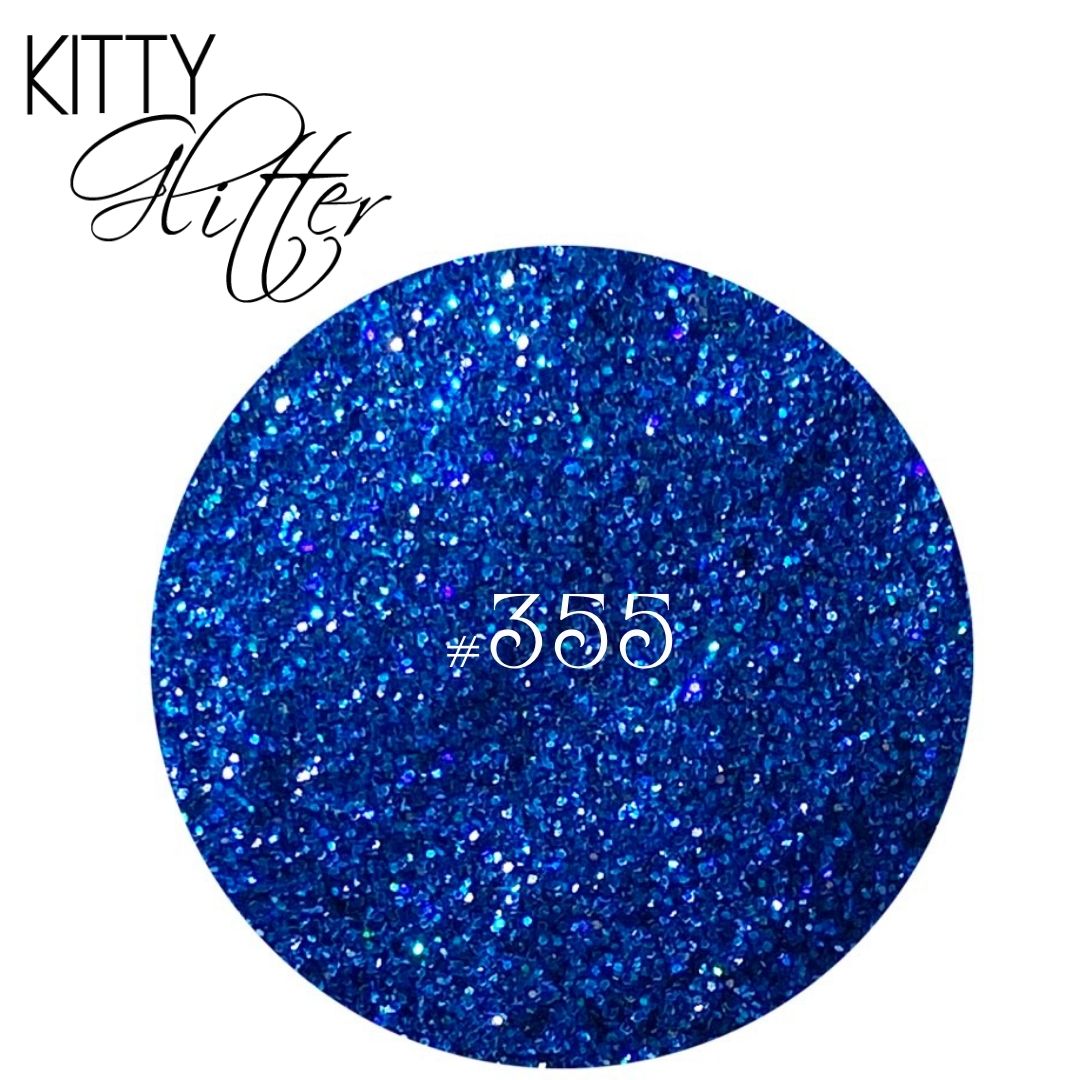 Phat Kat Kitty Glitter Sapphire #355 5G loose nail glitter color swatch