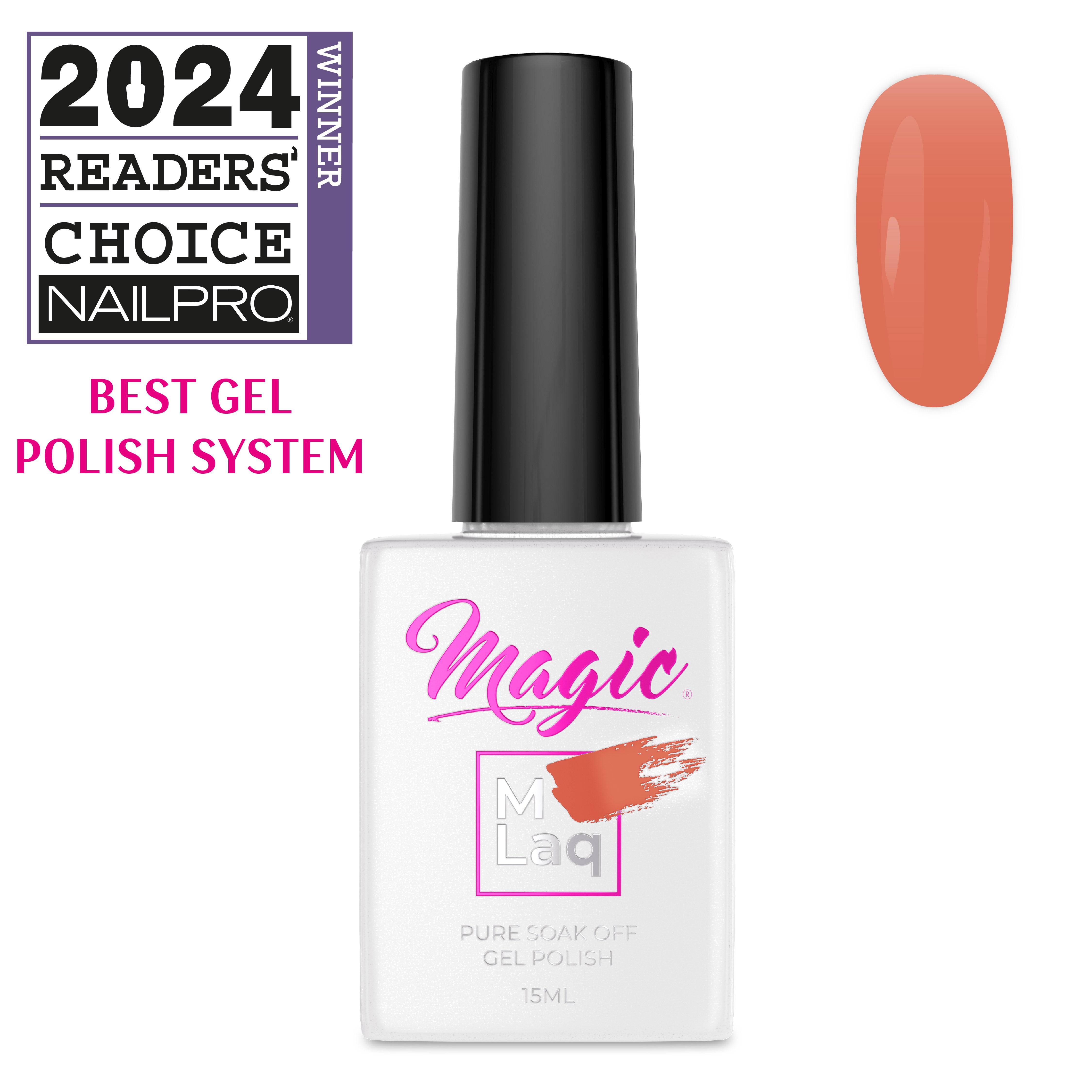 Magic Mlaq Gel Polish Velvet Nectar #389 gel polish bottle and color swatch