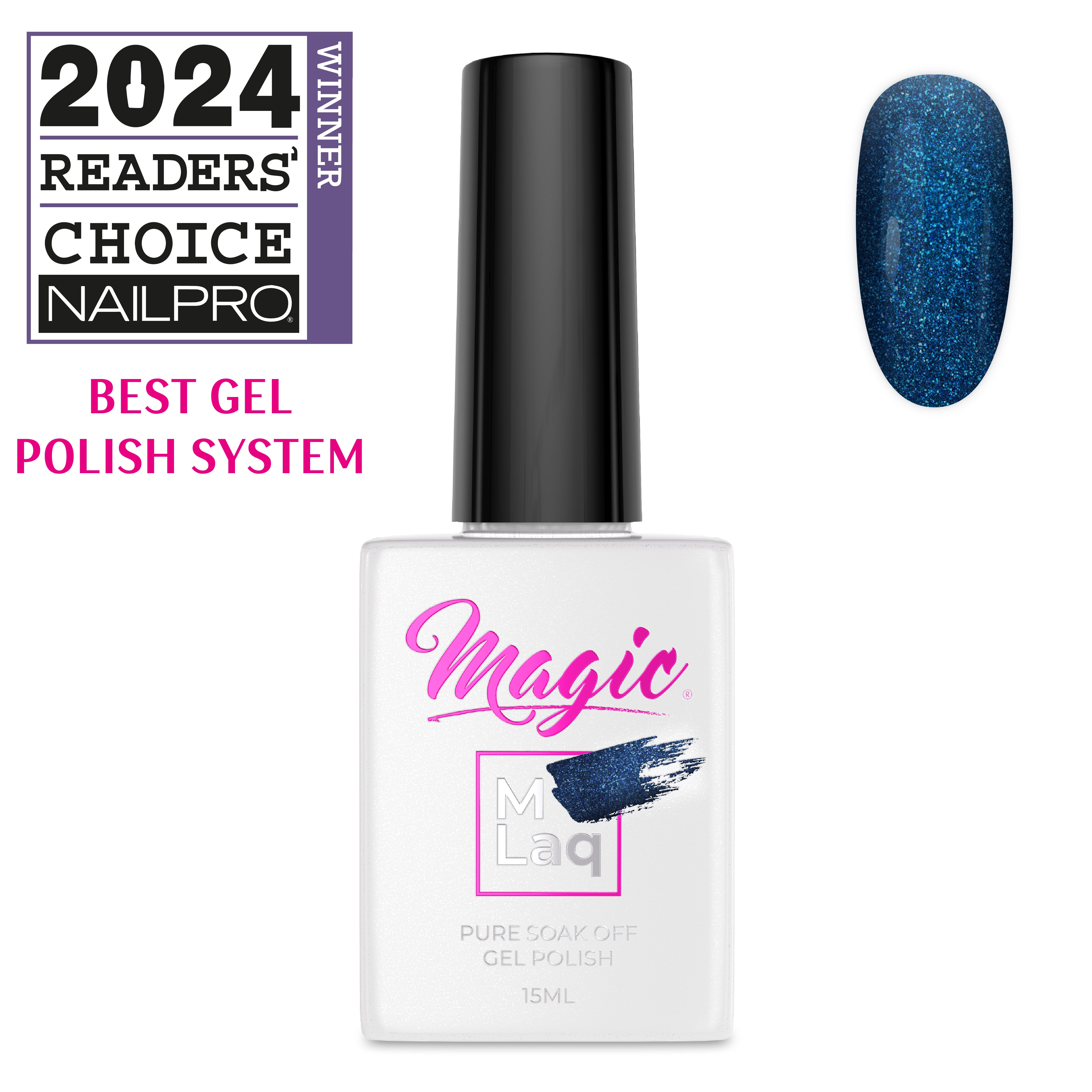 Magic Mlaq Gel Polish Royal Shore #393 gel polish bottle and color swatch