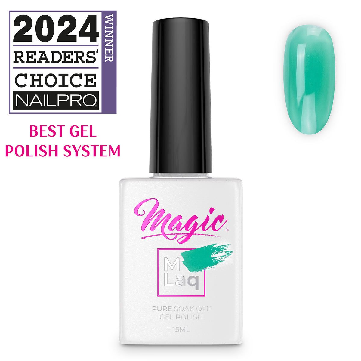 Magic MLaq MLaq Jelly Emerald gel polish, 15 ml