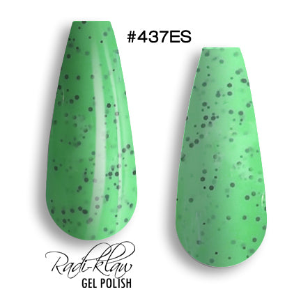 Phat Kat Gel Polish Neon Green Eggshell #437ES 10ml speckled gel polish color swatches
