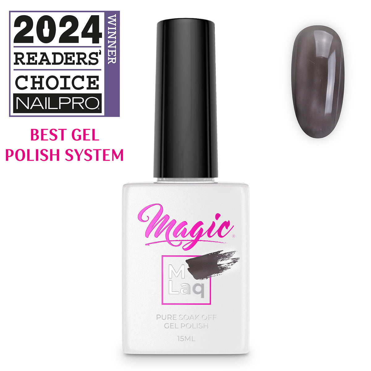 Magic MLaq MLaq Jelly Black gel polish, 15 ml