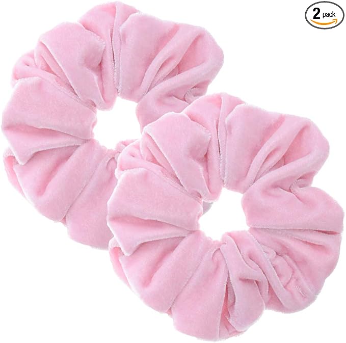 Nove Velvet Scrunchie Assorted Colors pink velvet hair scrunchies