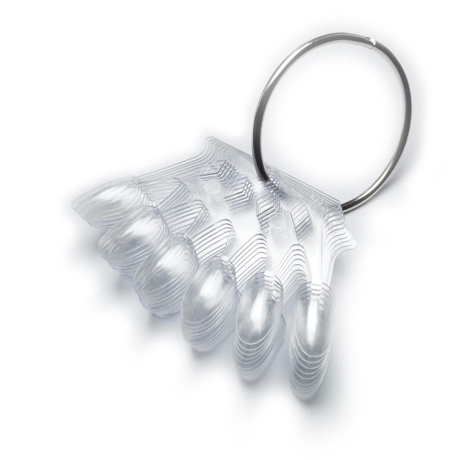 Metallic keychain with a unique design on a white background