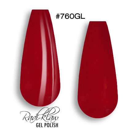 Phat Kat Gel Polish Red Glass Gel #760GL 10ml glass gel polish color swatches