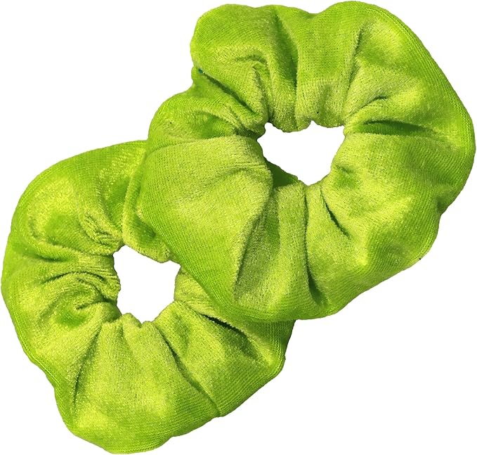 Nove Velvet Scrunchie Assorted Colors lime green velvet hair scrunchies