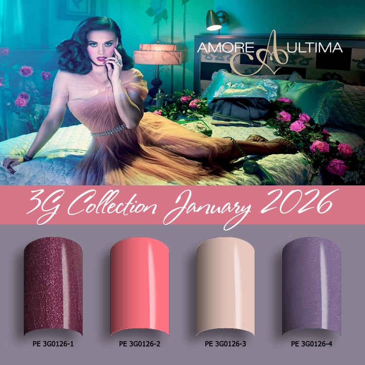 Amore Ultima Prisma Elite 3G-0126-4 8ml gel colour product display