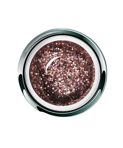 Akzentz Gel-Play Dazzle Rosey professional nail art gel in open jar