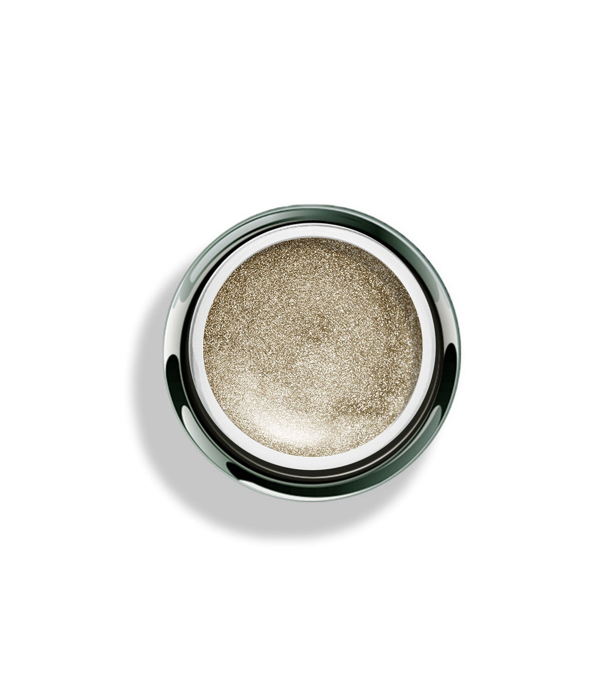 Akzentz Gel-Play Glitter Glistening Gold professional nail art gel in open jar