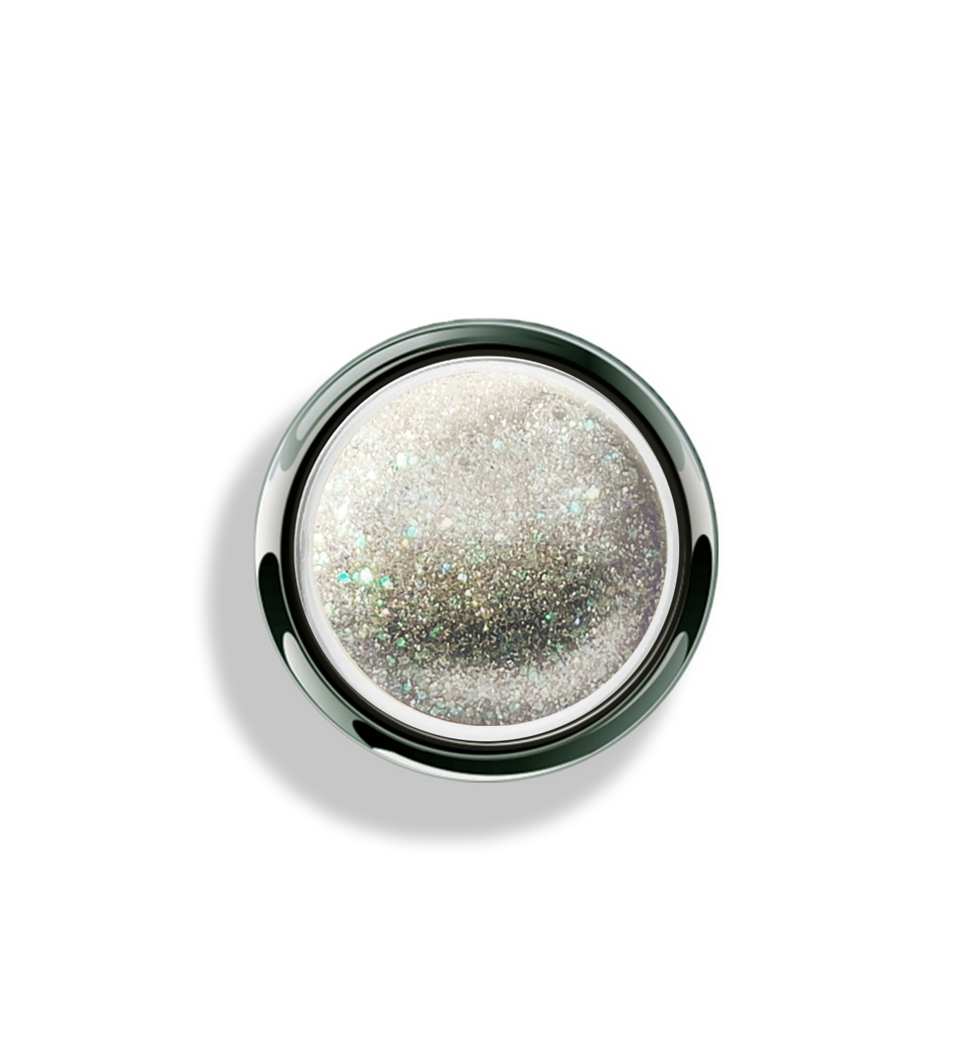 Akzentz Gel-Play Glitter Lunar professional nail art gel in open jar