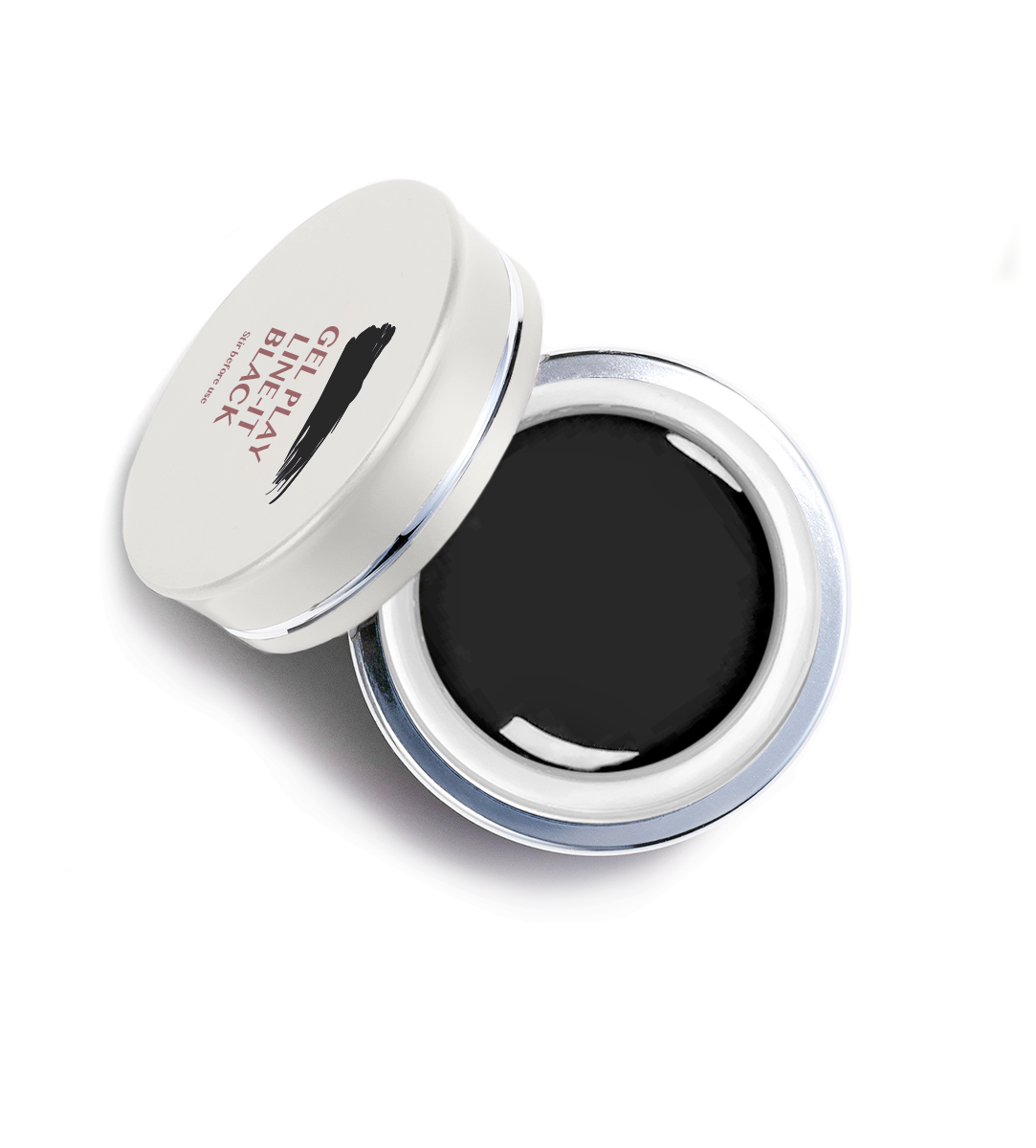 Akzentz Gel-Play Line It Gel Black professional nail art gel in open jar
