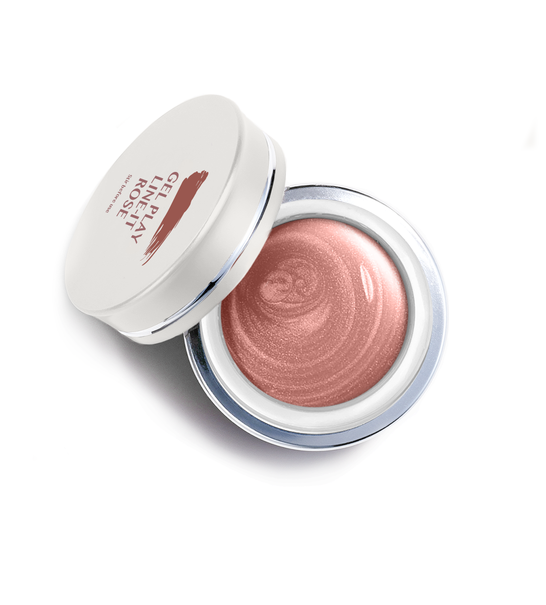 Akzentz Gel-Play Line It Gel Rose professional nail art gel in open jar