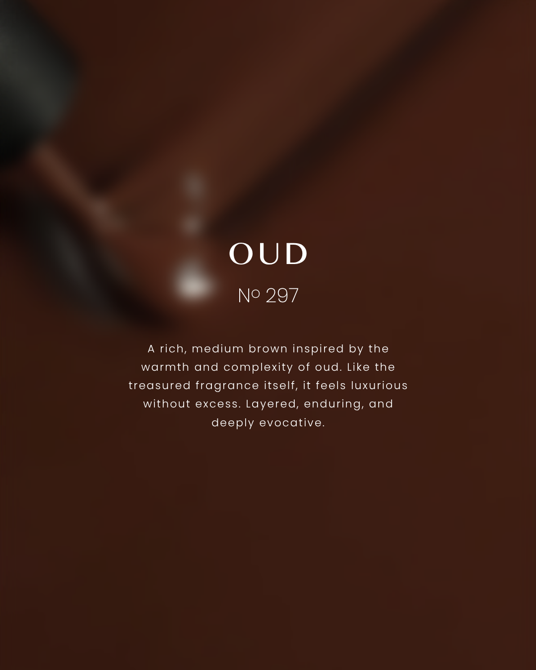 Akzentz Luxio Oud No. 297 shade description card