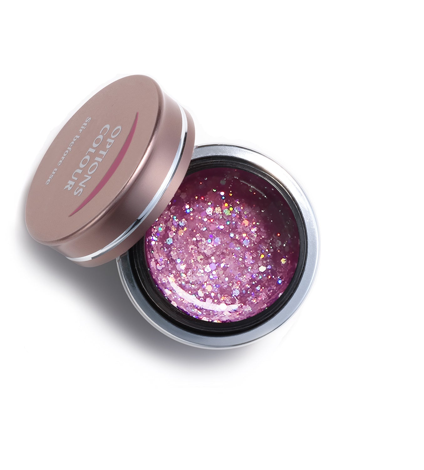 Akzentz Options Aurora Pink gel in open jar