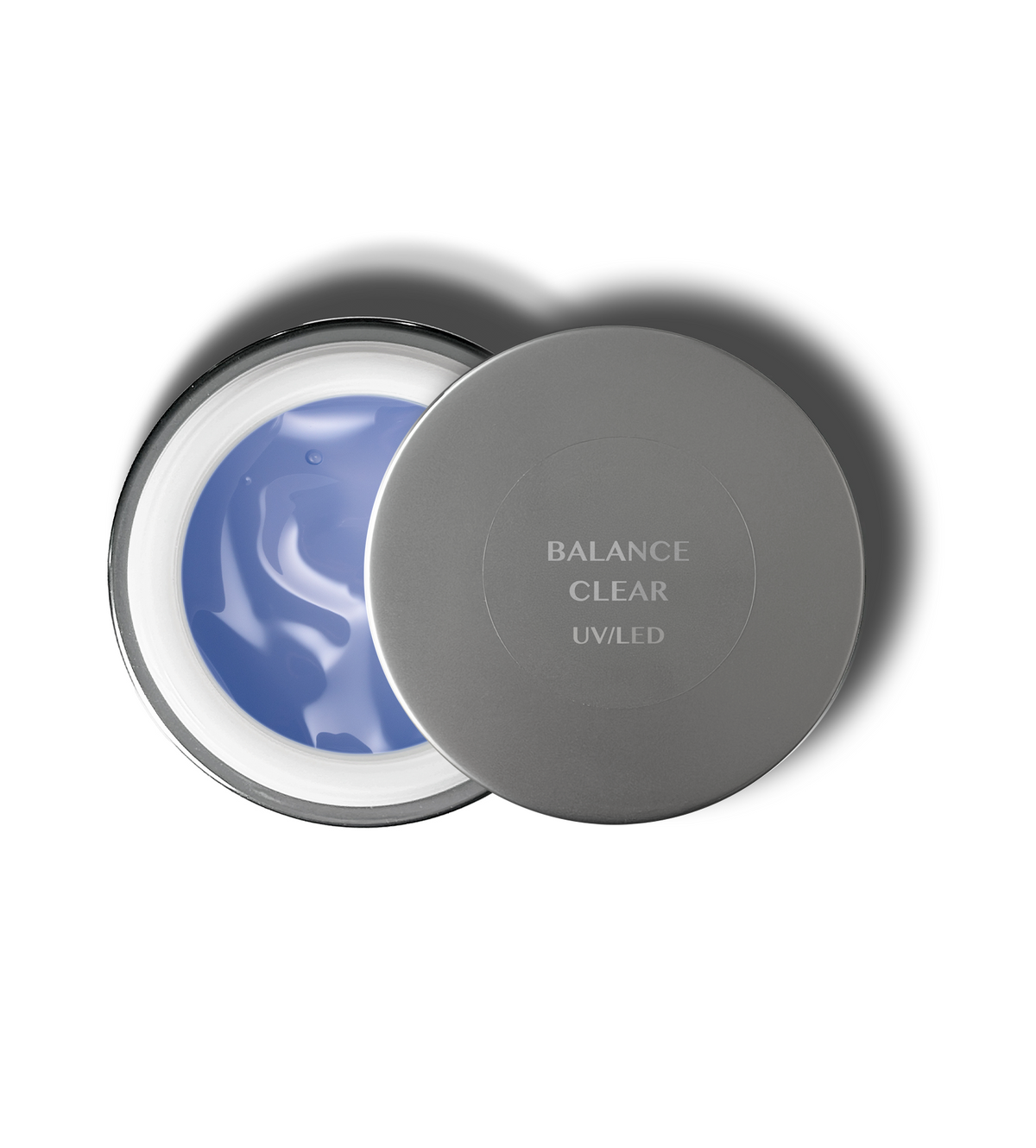 Balance Clear open gel jar with matching labeled lid