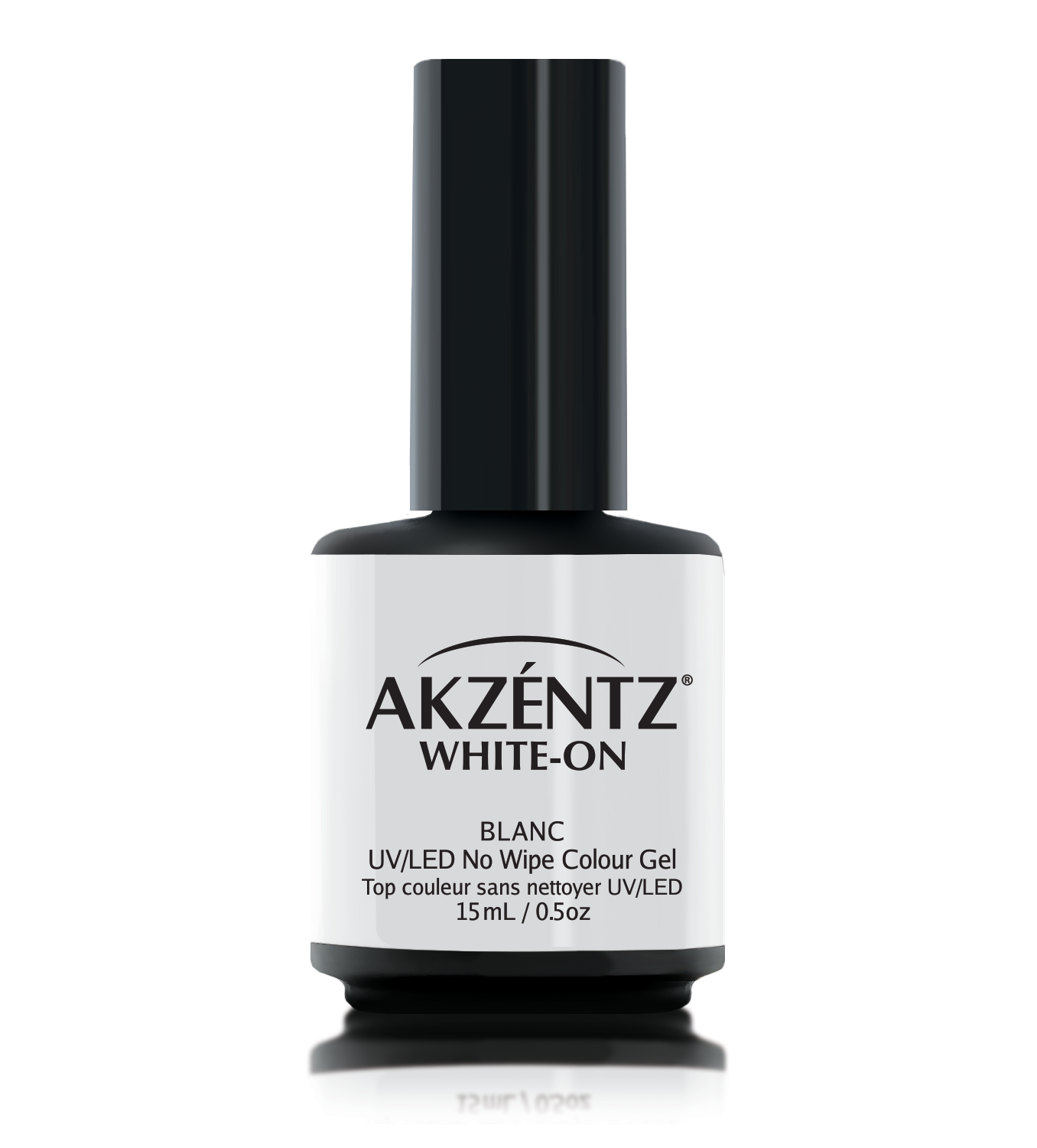 Akzentz White-On 15ml white gel bottle