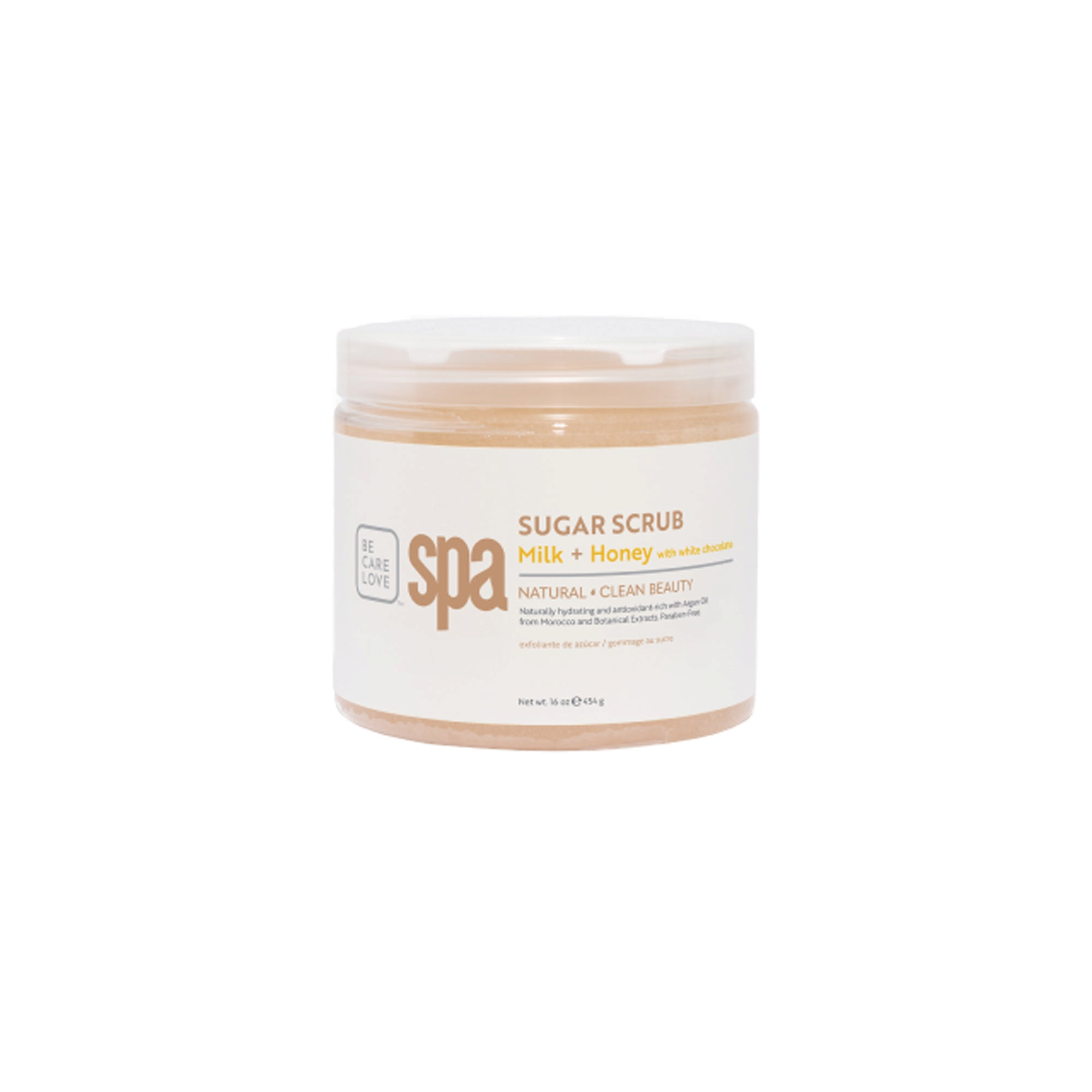 BCL Milk & Honey with White Chocolate Sugar Scrub 16 oz sugar scrub container