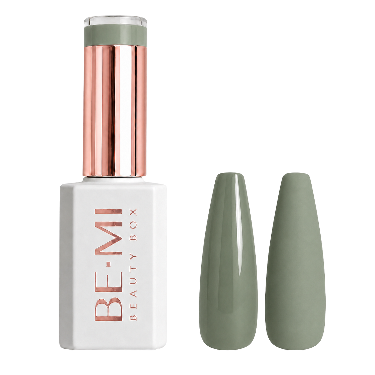 BEMI Beauty Box Creami Amber F01 - 15ml gel polish bottle and colour swatches