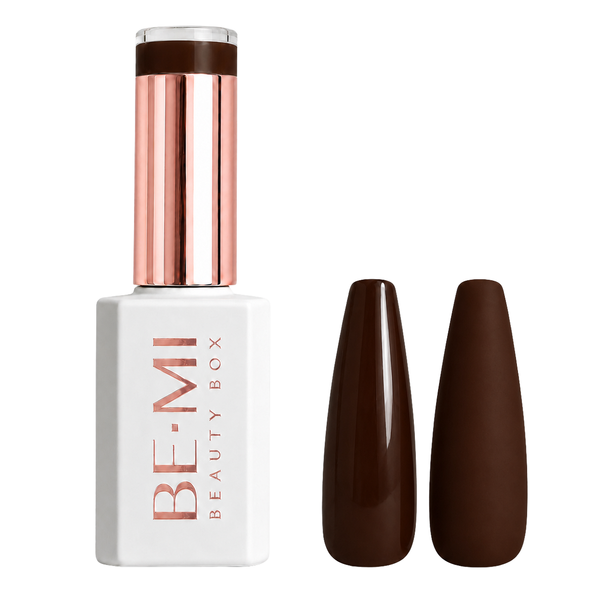 BEMI Beauty Box Creami Amber F06 - 15ml gel polish bottle and colour swatches