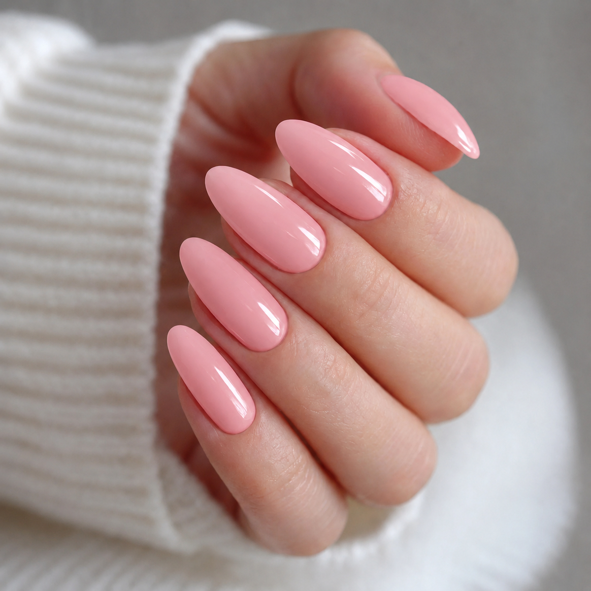 BEMI Creami CR104 Bare With Me 15ml color shown on manicured nails