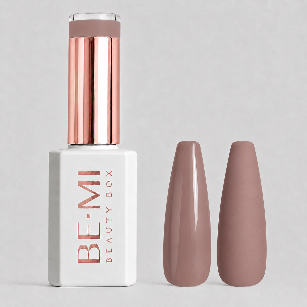 BEMI Beauty Box Creami Nudity N06 15ml gel polish bottle and colour swatches