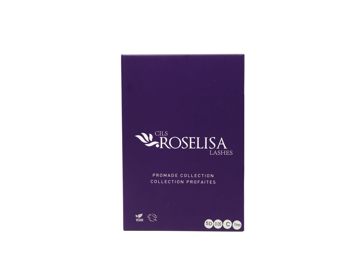 Roselisa - Promade Volume Fans - C-Curl - 8D x 13mm closed purple Promade box front view