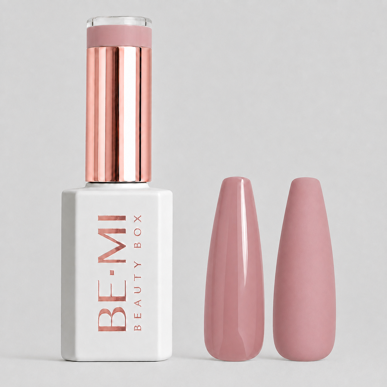 BEMI Beauty Box Creami Sheer Nudity SN06 15ml gel polish bottle and colour swatches