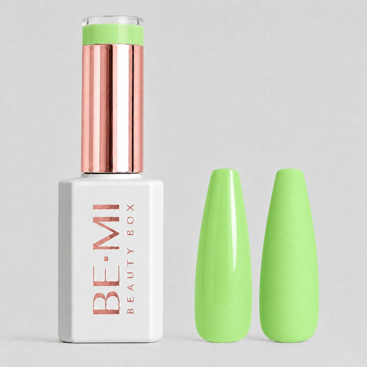BEMI Creami SS06 I'm A Bad Batch gel polish bottle and green swatches