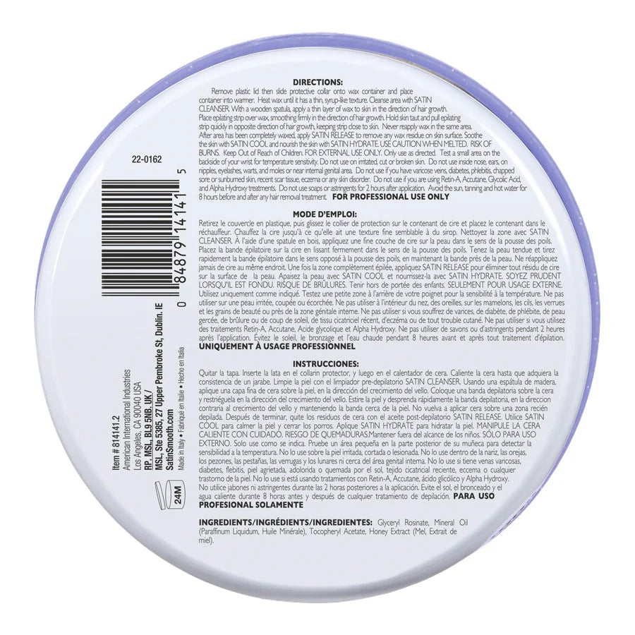 Back label of a product with text and a barcode on a white background