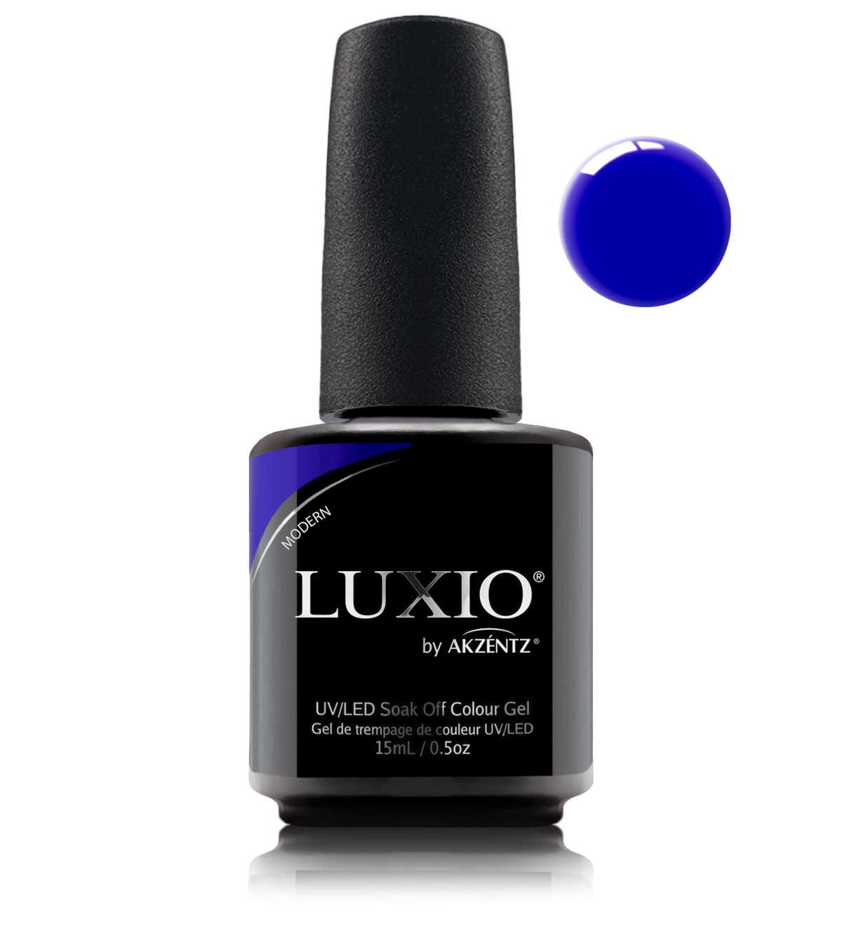 Akzentz Luxio Modern 15 mL color gel bottle with swatch