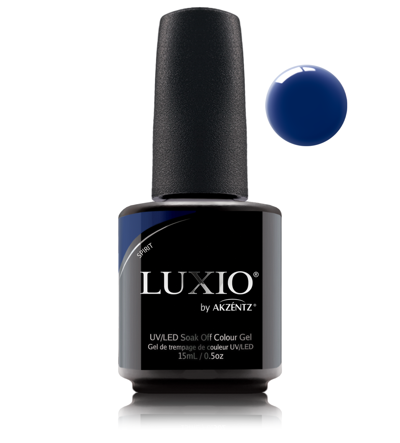 Akzentz Luxio Spirit 15 mL color gel bottle with swatch
