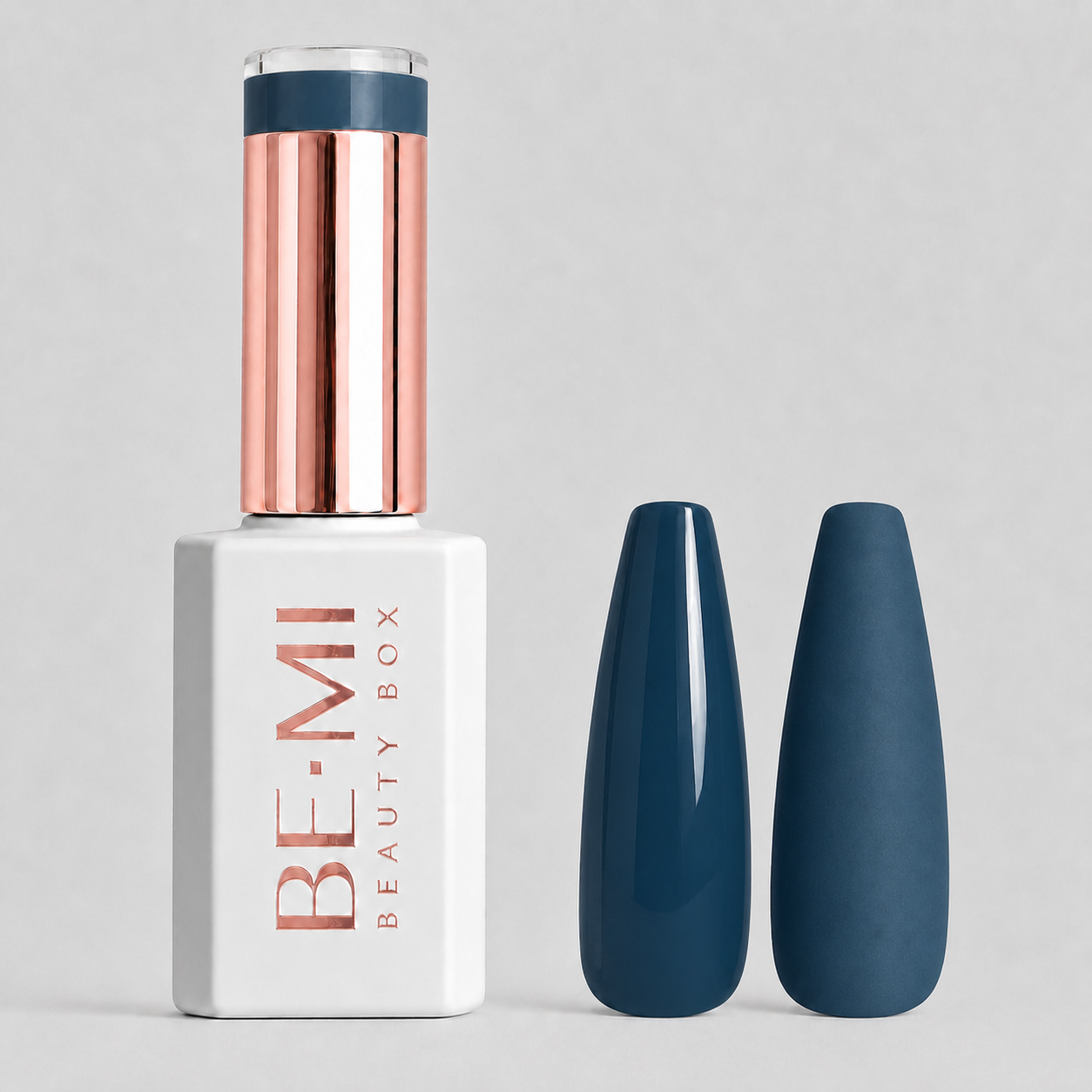 BEMI Beauty Box Creami Amber F02 - 15ml gel polish bottle and colour swatches