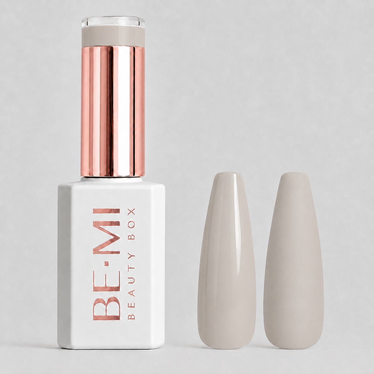 BEMI Beauty Box Creami Amber F03 - 15ml gel polish bottle and colour swatches