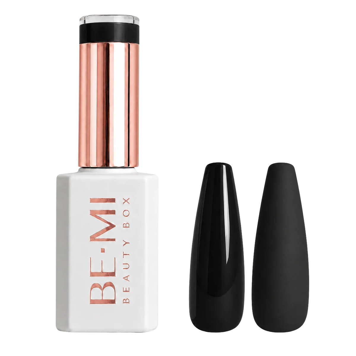 BEMI Creami Blackout B01 true black gel polish bottle.