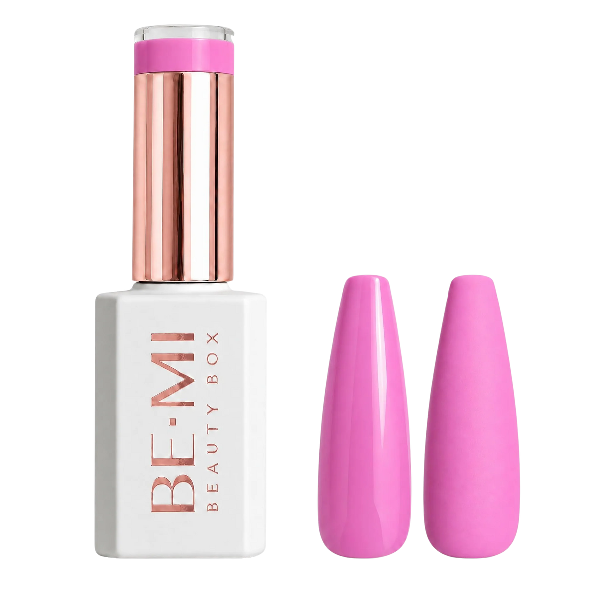 BEMI Creami Wisk Taker SS04 bright orchid pink gel polish bottle.