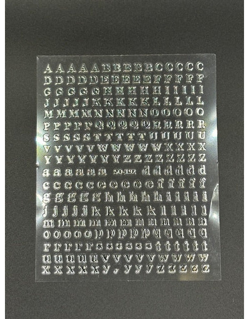 Coconoir Beauty Nail Decal Letters Silver nail decal sheet