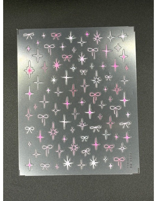 Coconoir Beauty Nail Decal Stars and Bows nail decal sheet