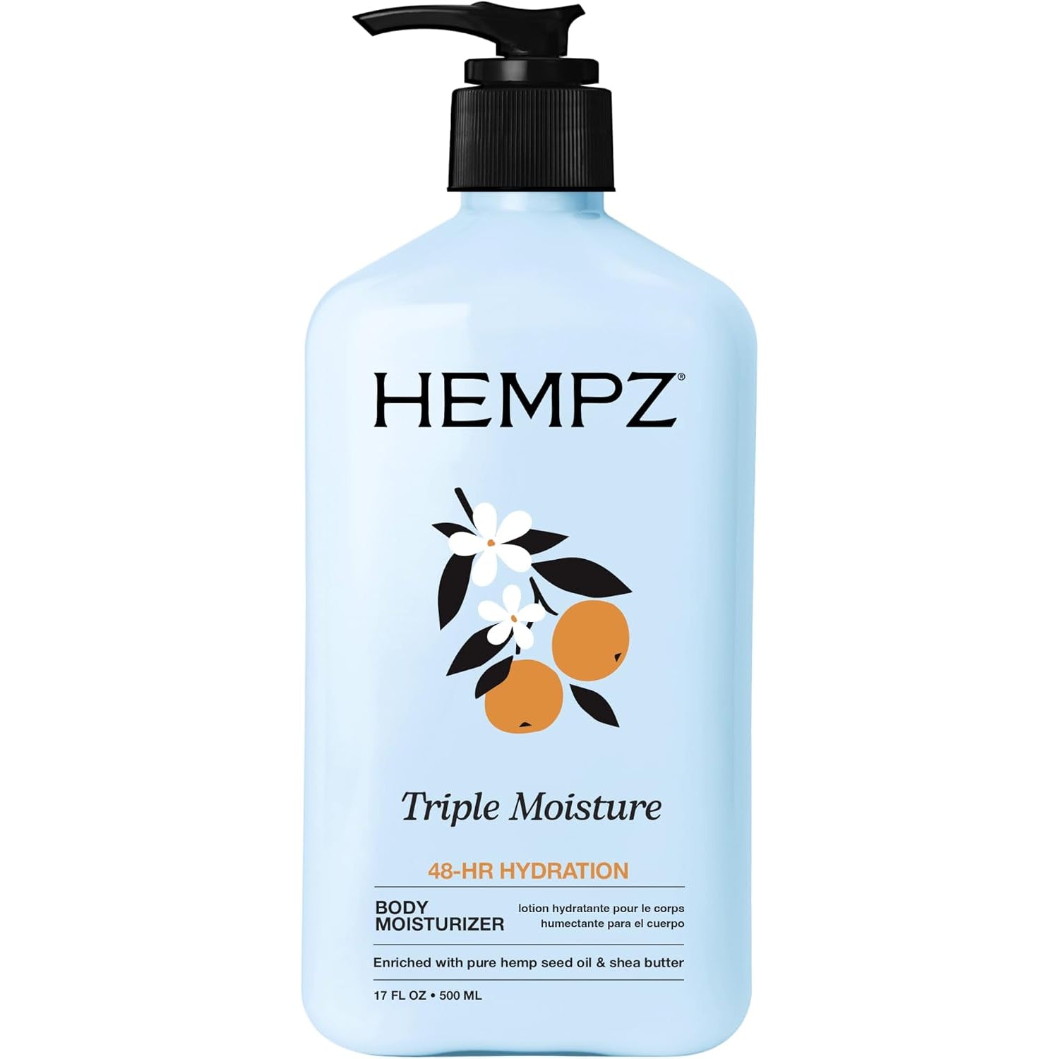 Hempz Triple Moisture 17oz body moisturizer front bottle