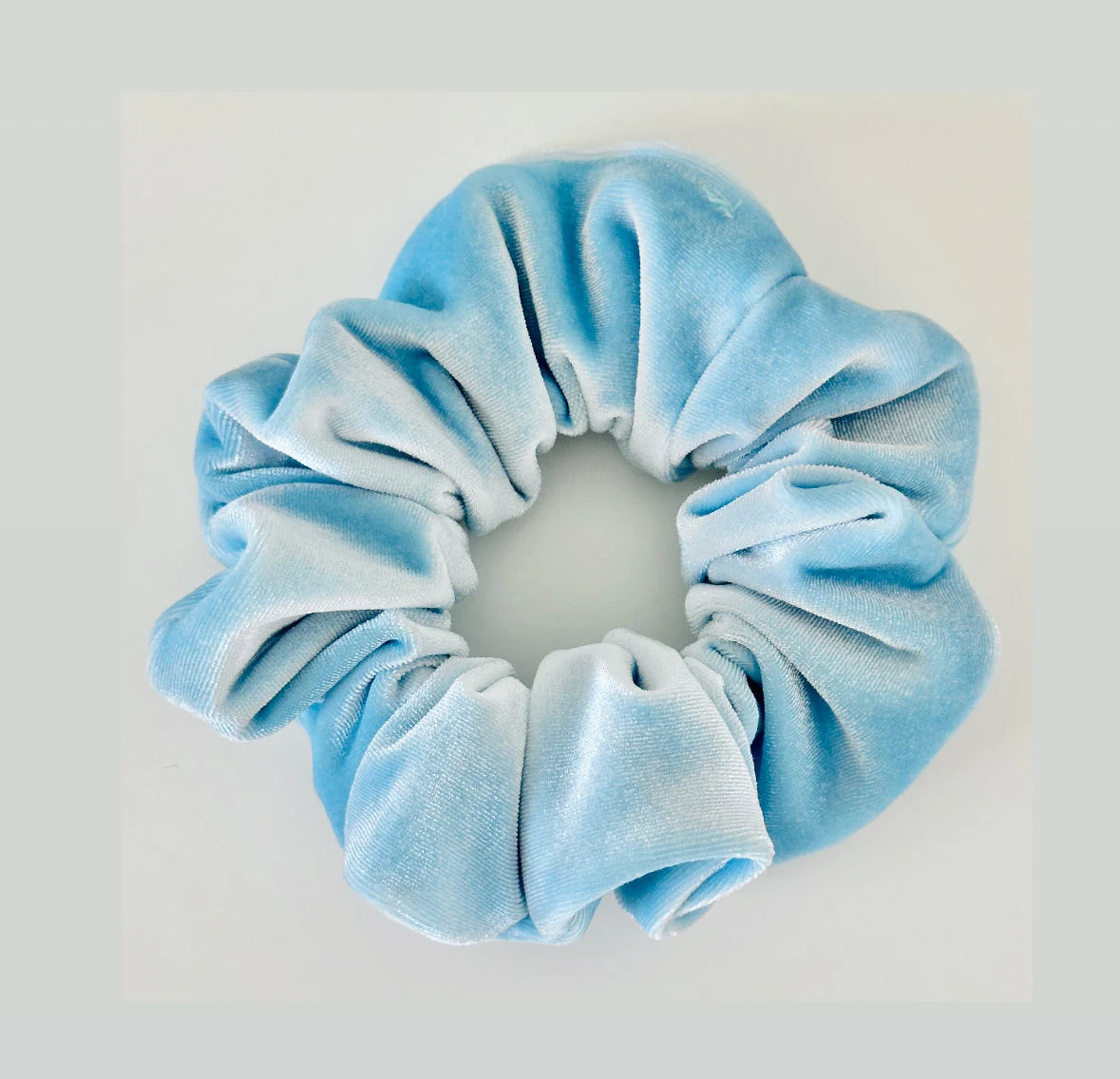 Nove Velvet Scrunchie Assorted Colors blue velvet hair scrunchie
