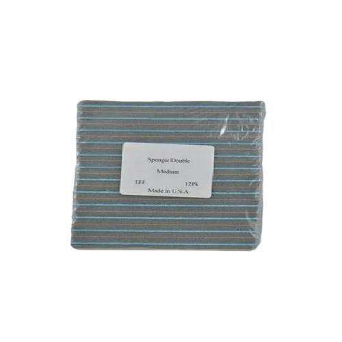 Spongie Extra Large Grey Blue Medium Grit 12 Pack nail buffer block pack