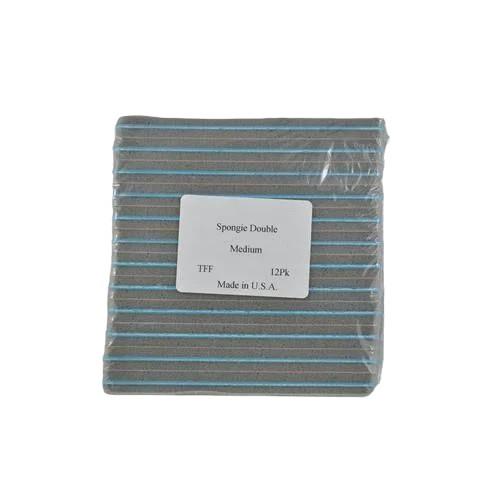 Spongie Extra Small Grey Blue Medium Grit 12 Pack nail buffer block pack